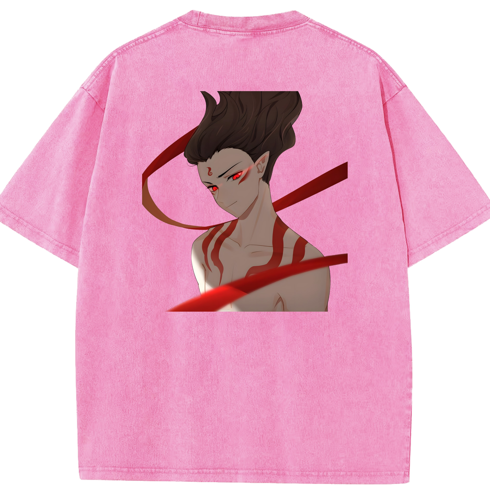 （画像用） Ne Zha 2 ナタ 魔童の大暴れ 綿100% ヴィンテージ風 半袖Tシャツ（背面プリント）